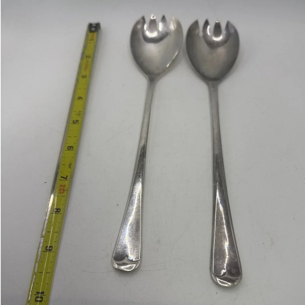 Vintage EPNS England Silver Plated Serving Spoons 8.5 Inch Made in England Spork